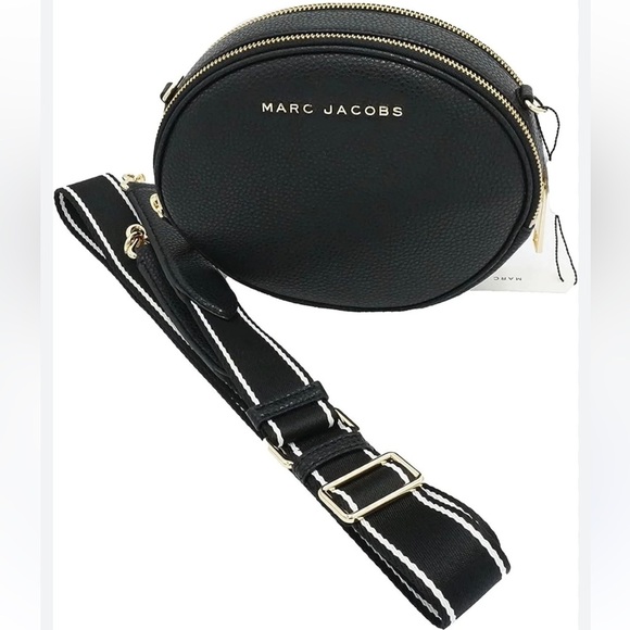 Marc Jacobs Black Pebbled Leather Crossbody Bag versatile 2 compartment - Picture 9 of 9